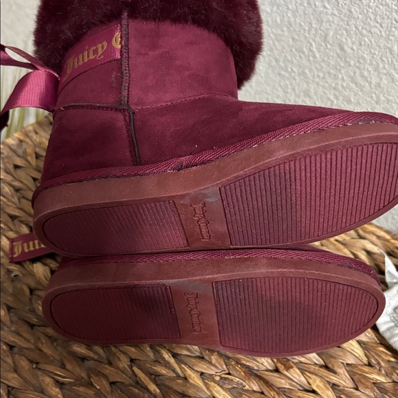 Juicy Couture Burgundy Fur Boots - Picture 4 of 4